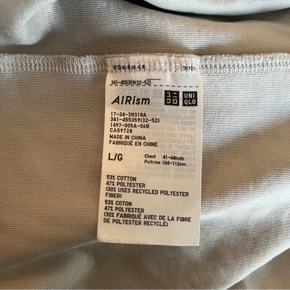Uniqlo Light Grey AIRism Cotton Oversized Crew Neck Half Sleeve T-Shirt - Picture 5 of 10